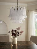 White Messina chandelier ceiling light - British product