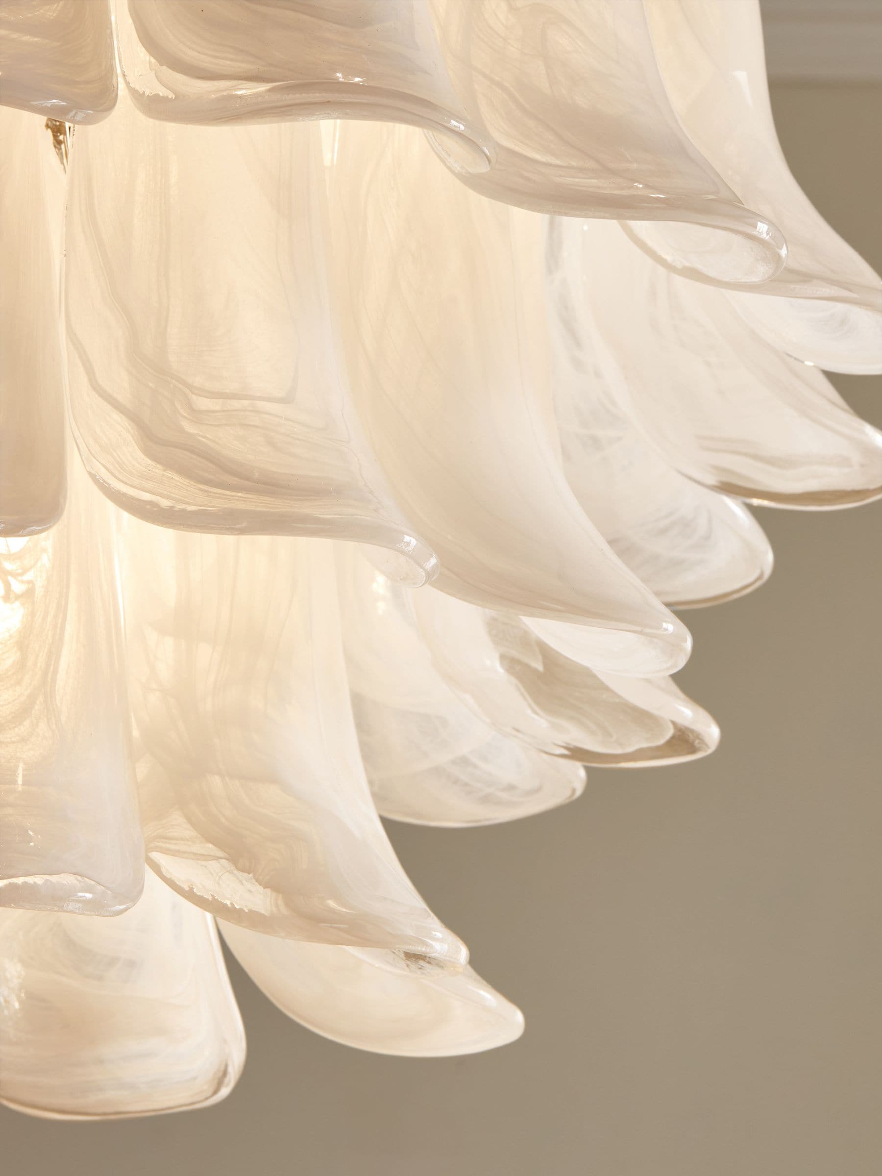 White Messina chandelier ceiling light - British product