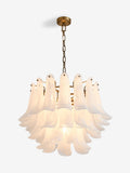 White Messina chandelier ceiling light - British product