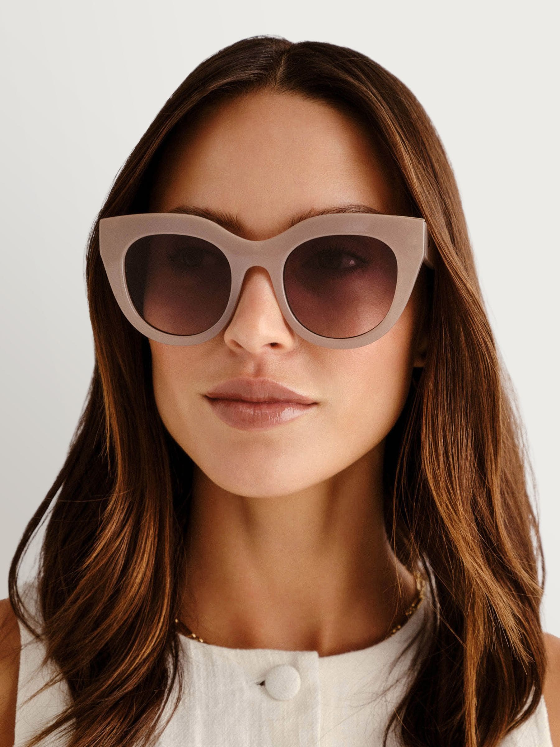 Le Specs Black Air Heart Sunglasses