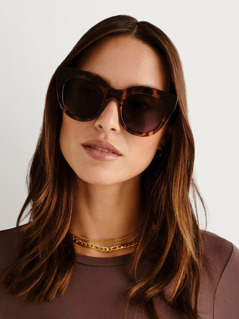 Le Specs Black Air Heart Sunglasses
