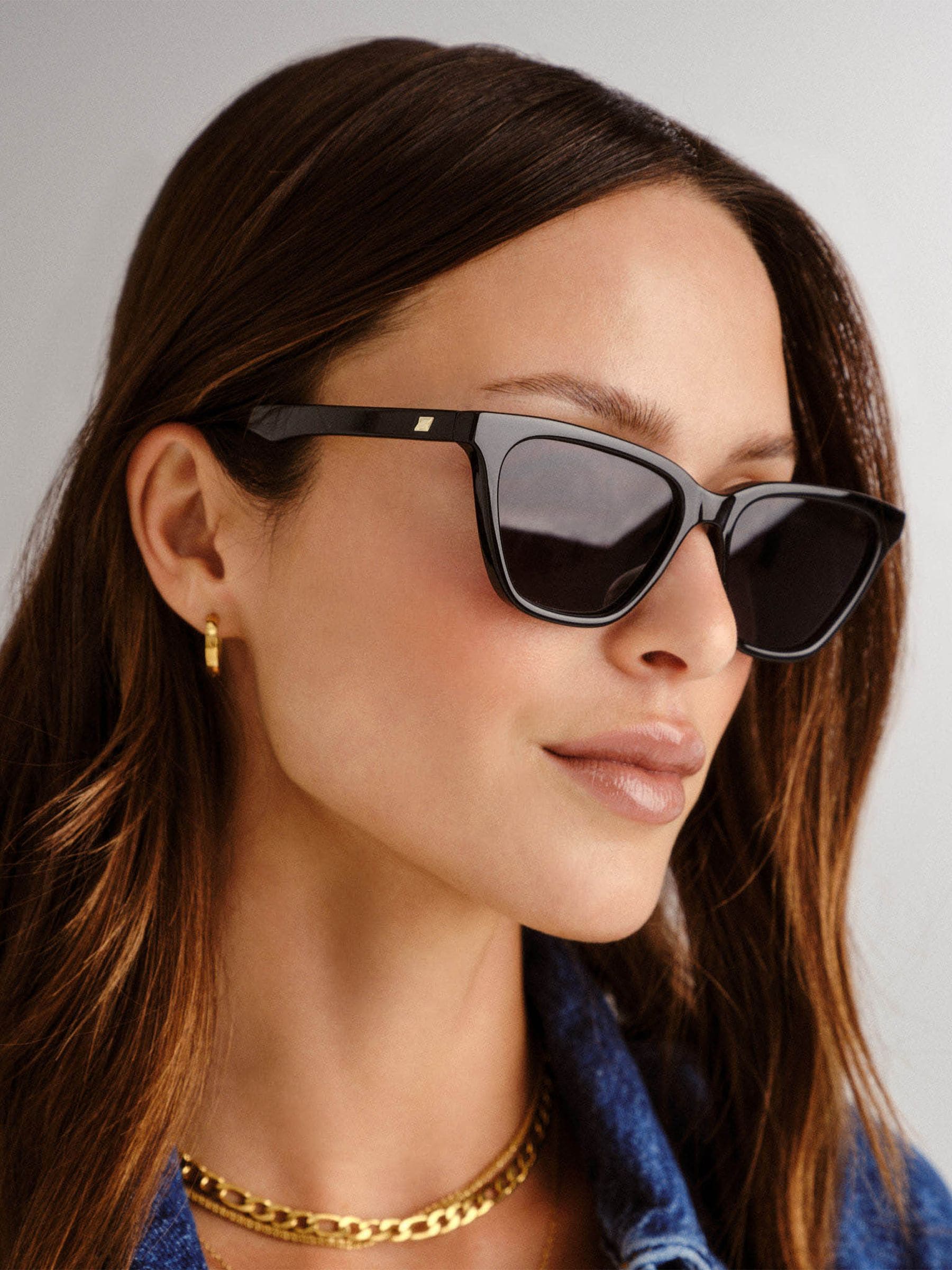 Le Specs Unfaithful cat-eye sunglasses black, UK version