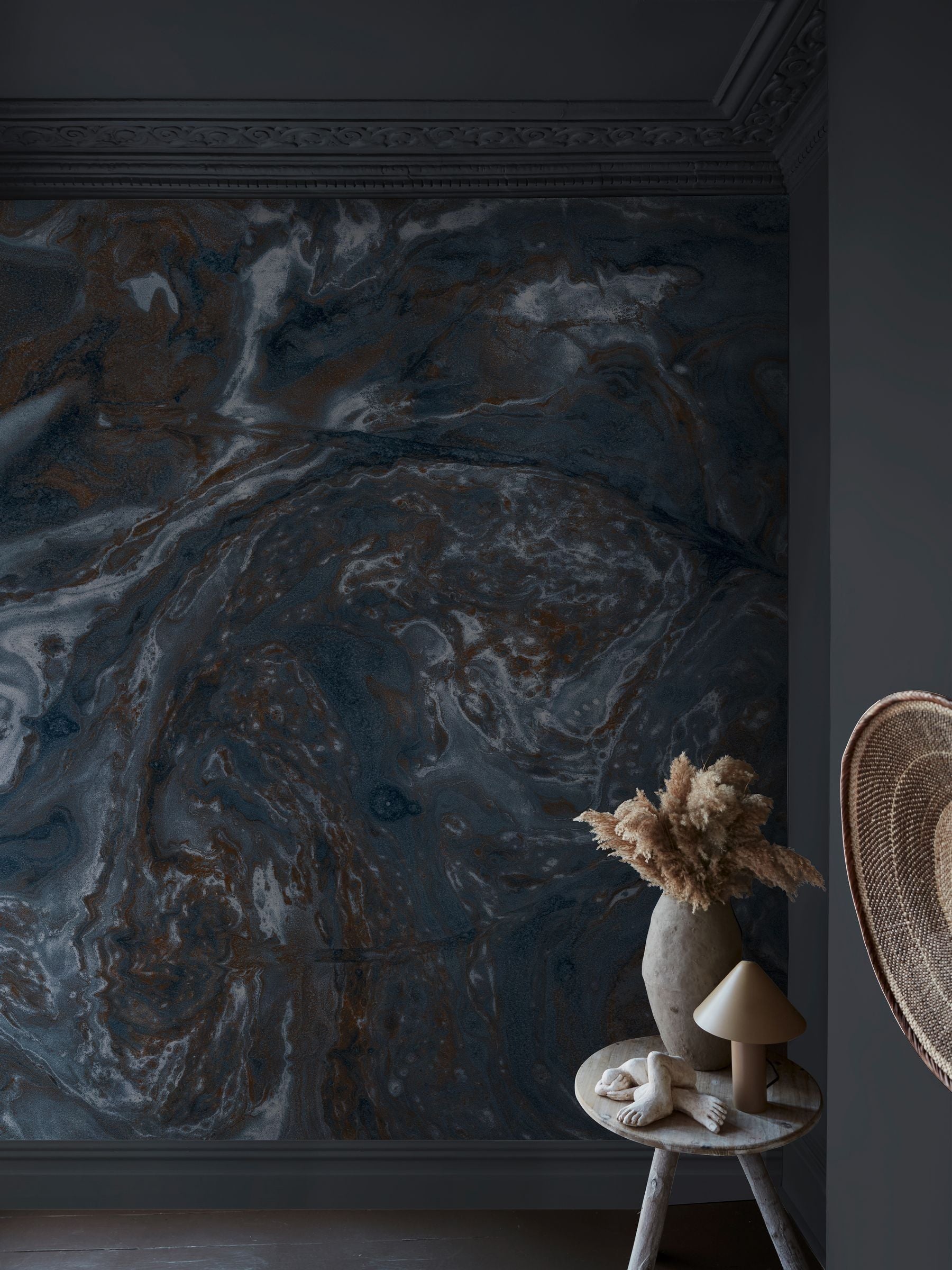 Abigail Ahern Sapphire Ethereal Marble Fixed Size 2.5m x 4m Mural