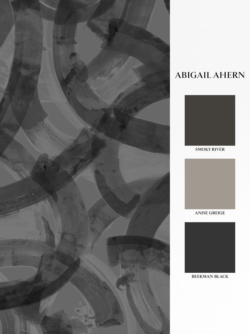 Abigail Ahern Nomad charcoal mural 2.5m x 4m - British product