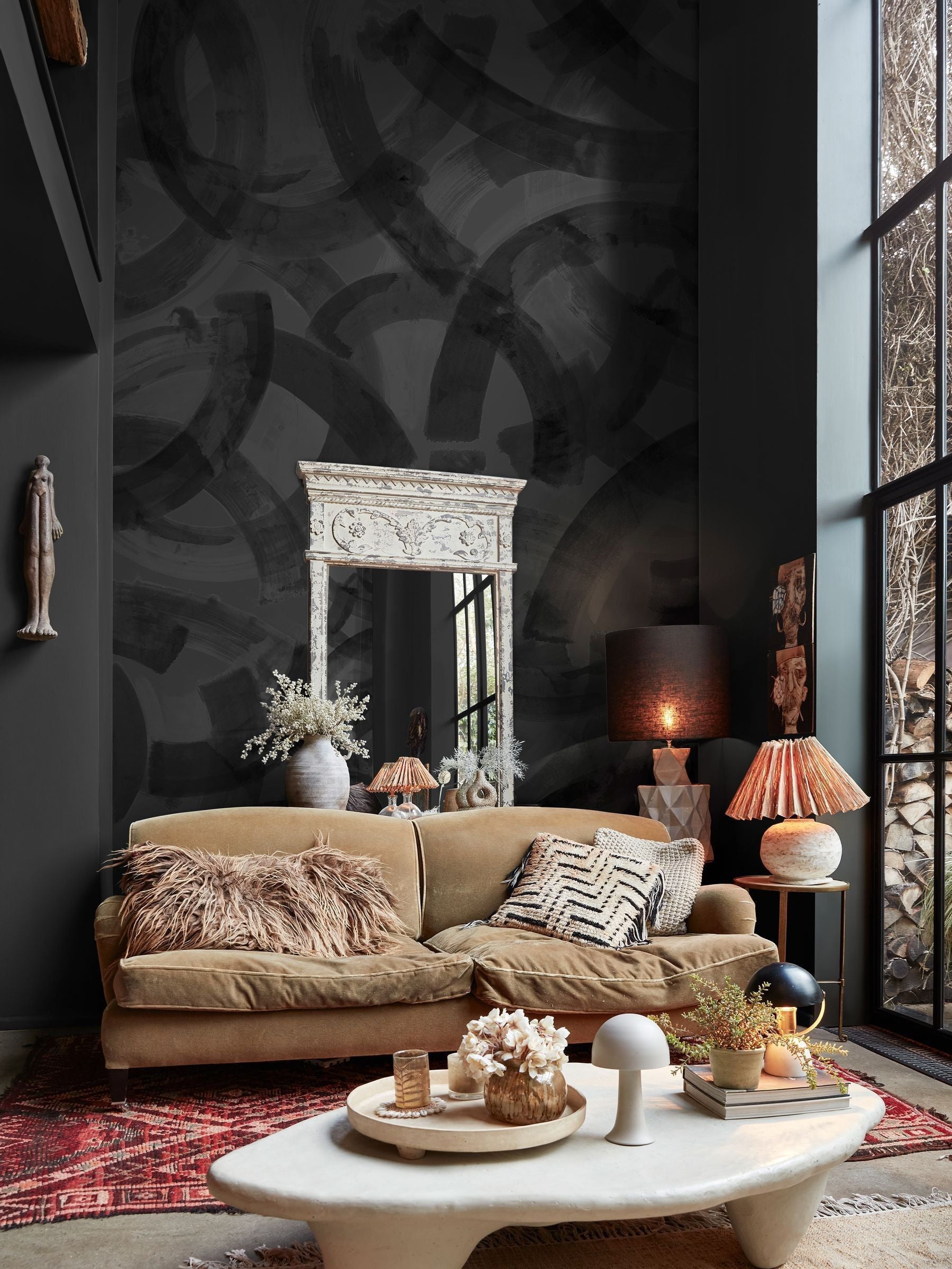 Abigail Ahern Charcoal Nomad Fixed Size 2.5m x 4m Mural