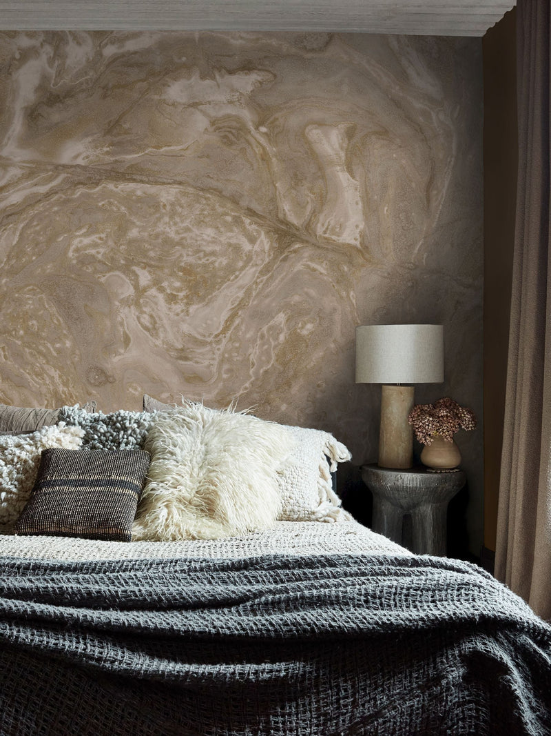 Abigail Ahern Golden Ethereal Marble Fixed Size 2.5m x 4m Mural