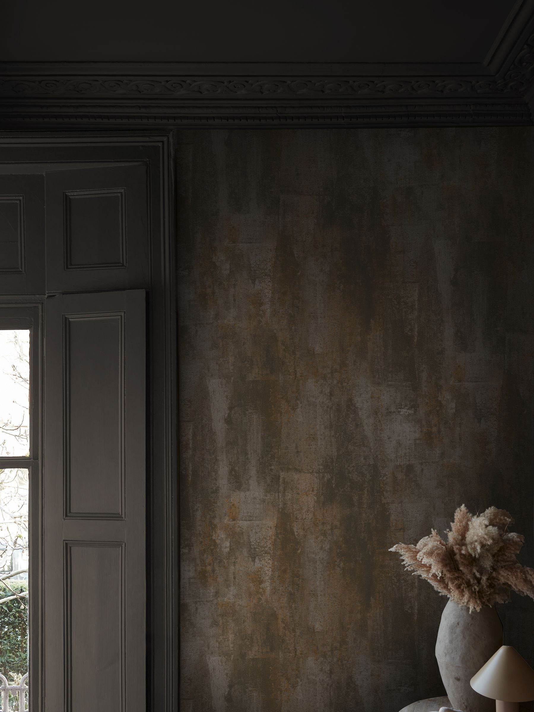 Abigail Ahern wallpaper sample charcoal oxidized opulence A4 - British product