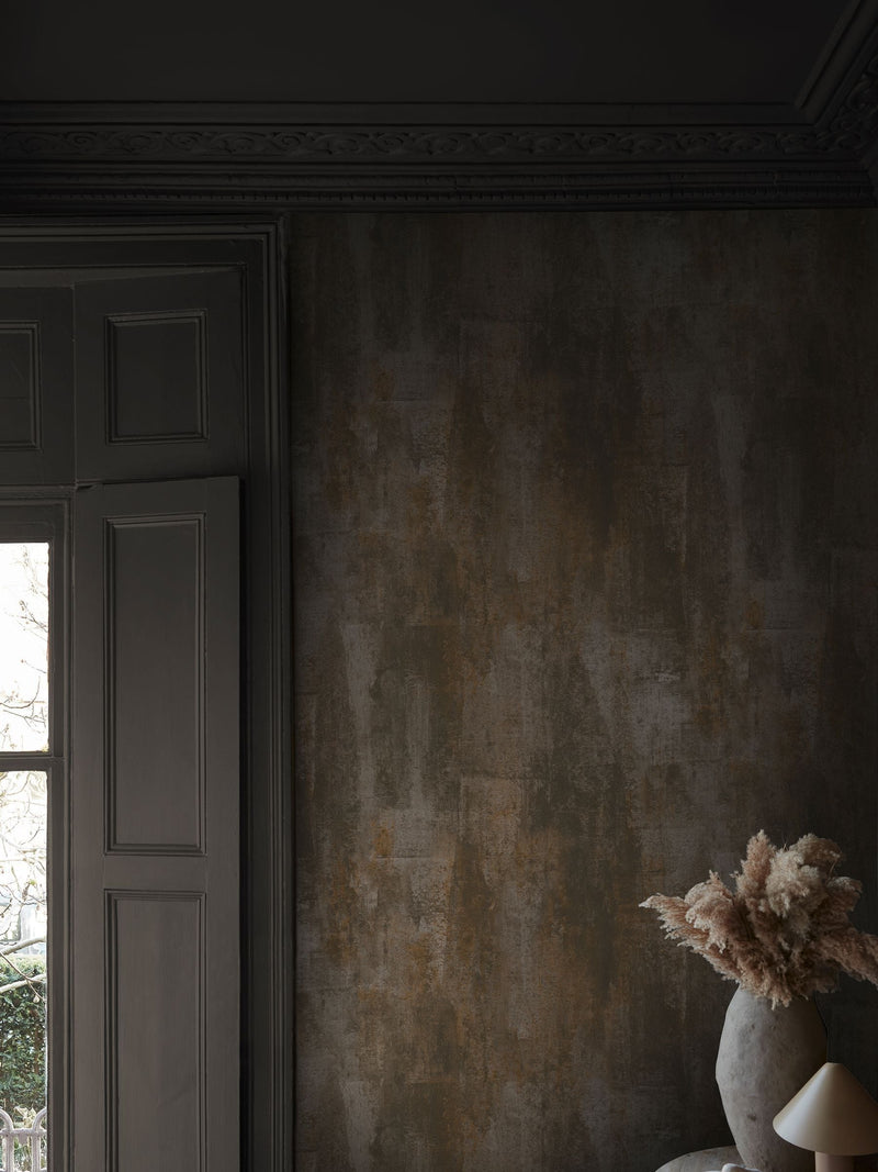 Abigail Ahern wallpaper sample charcoal oxidized opulence A4 - British product