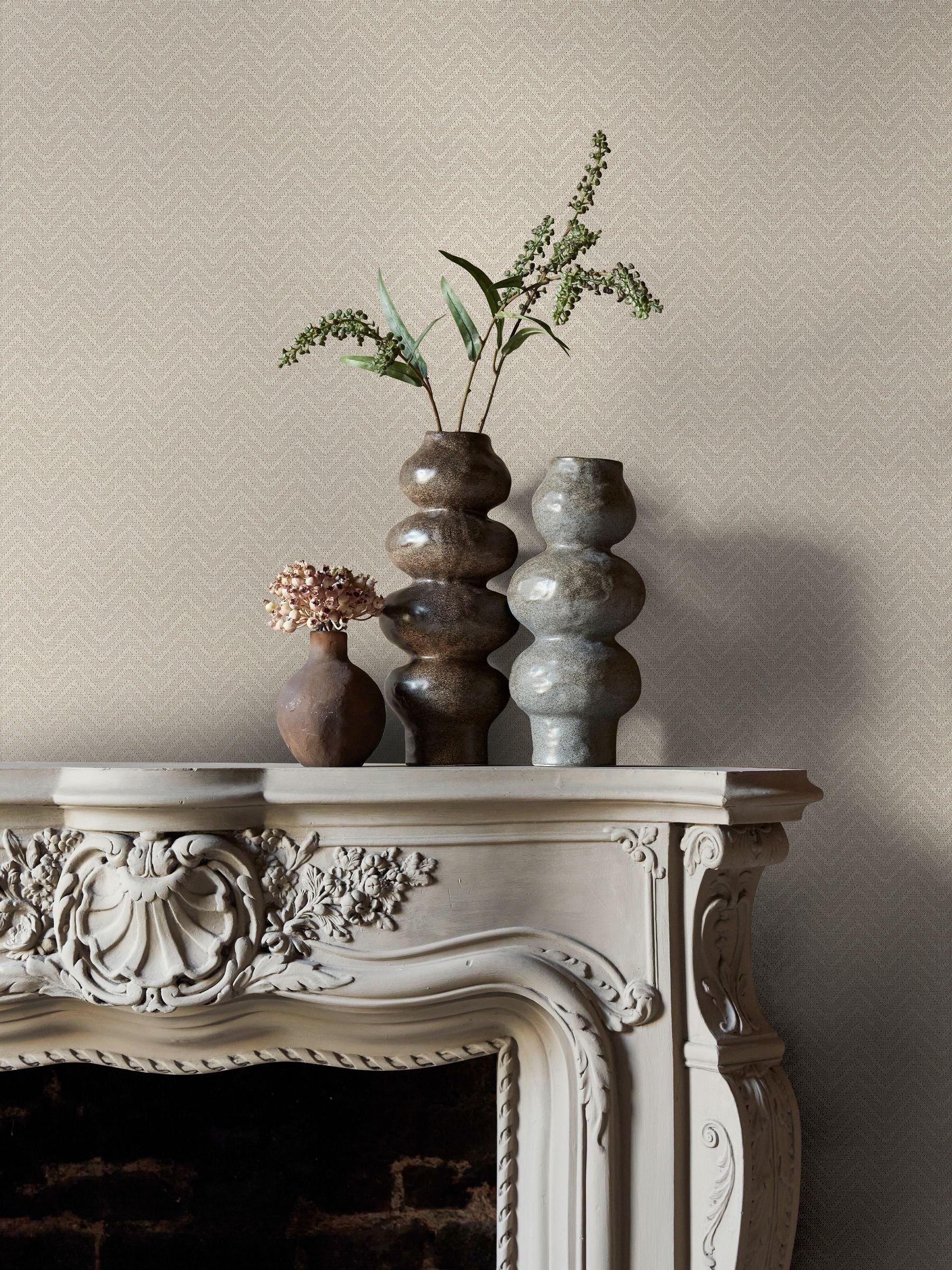 Abigail Ahern herringbone weave wallpaper sample A4 - British product