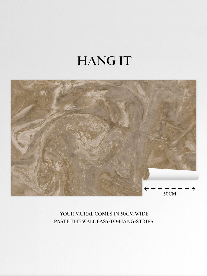 Abigail Ahern wallpaper golden ethereal marble A4, UK version