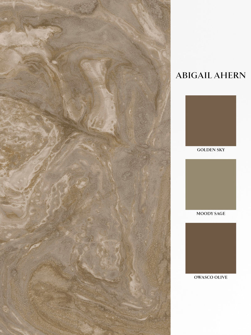 Abigail Ahern wallpaper golden ethereal marble A4, UK version