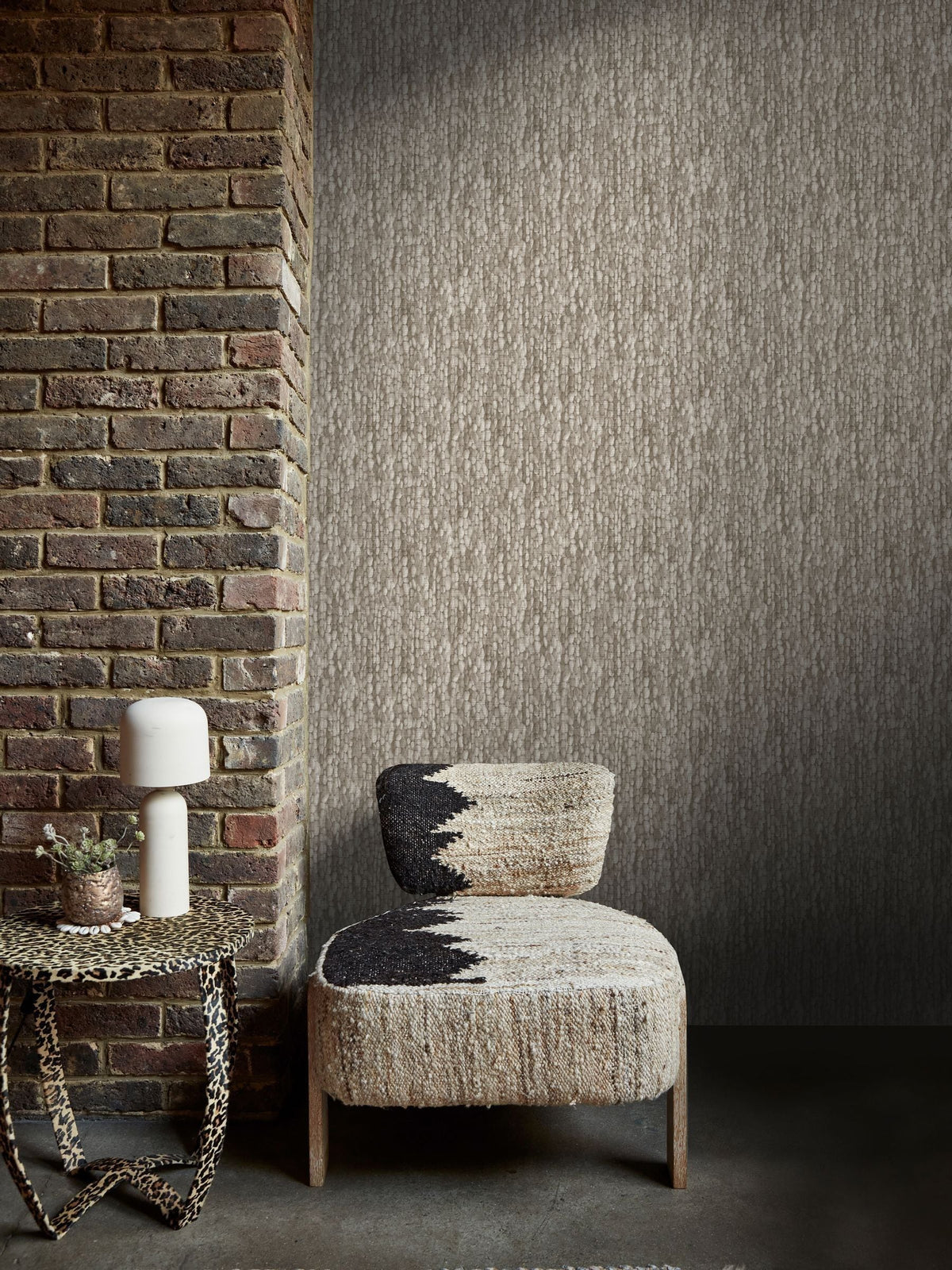 Abigail Ahern Heirloom Knit A4 wallpaper sample (British brand)