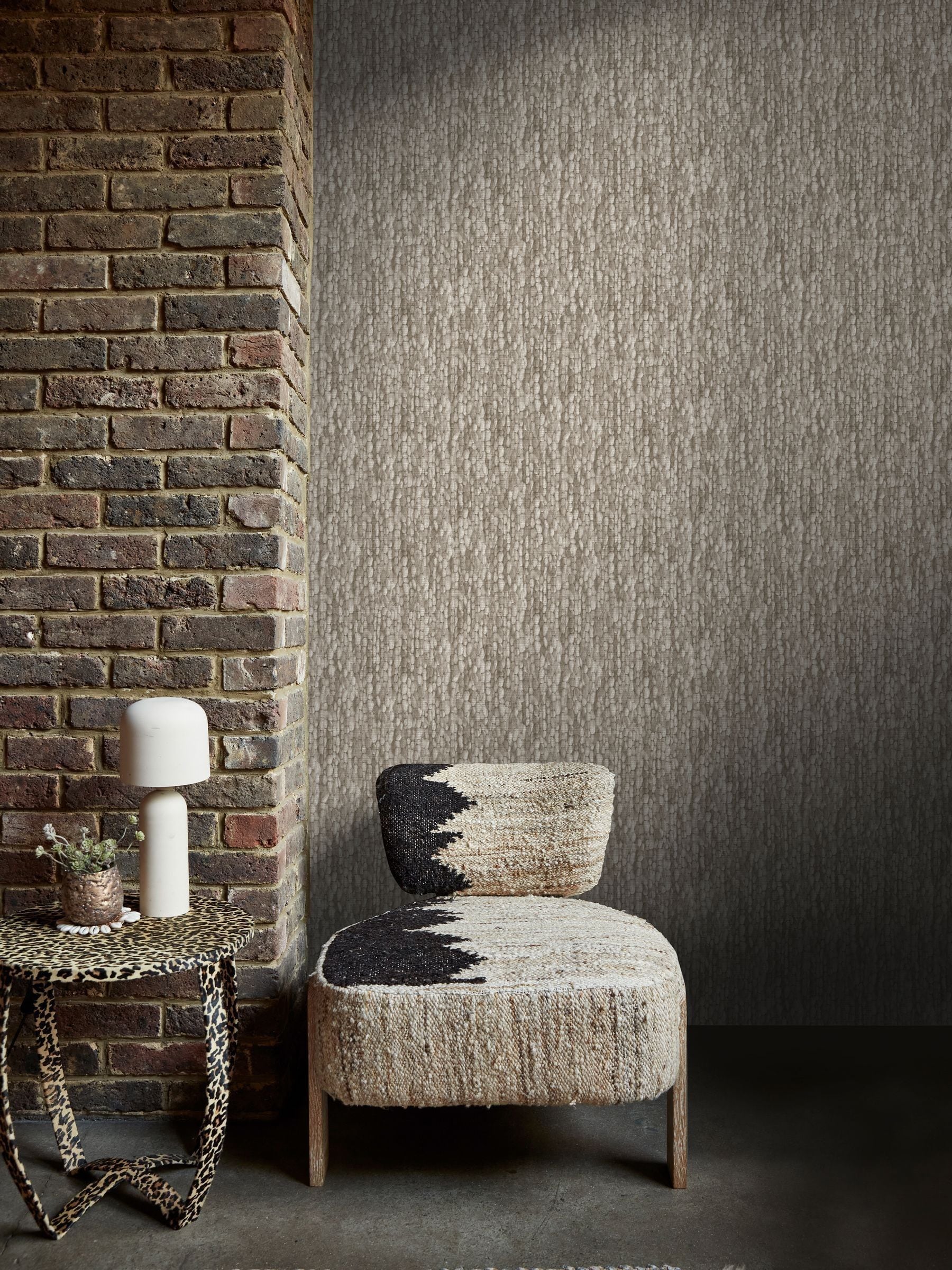 Abigail Ahern Heirloom Knit A4 wallpaper sample (British brand)