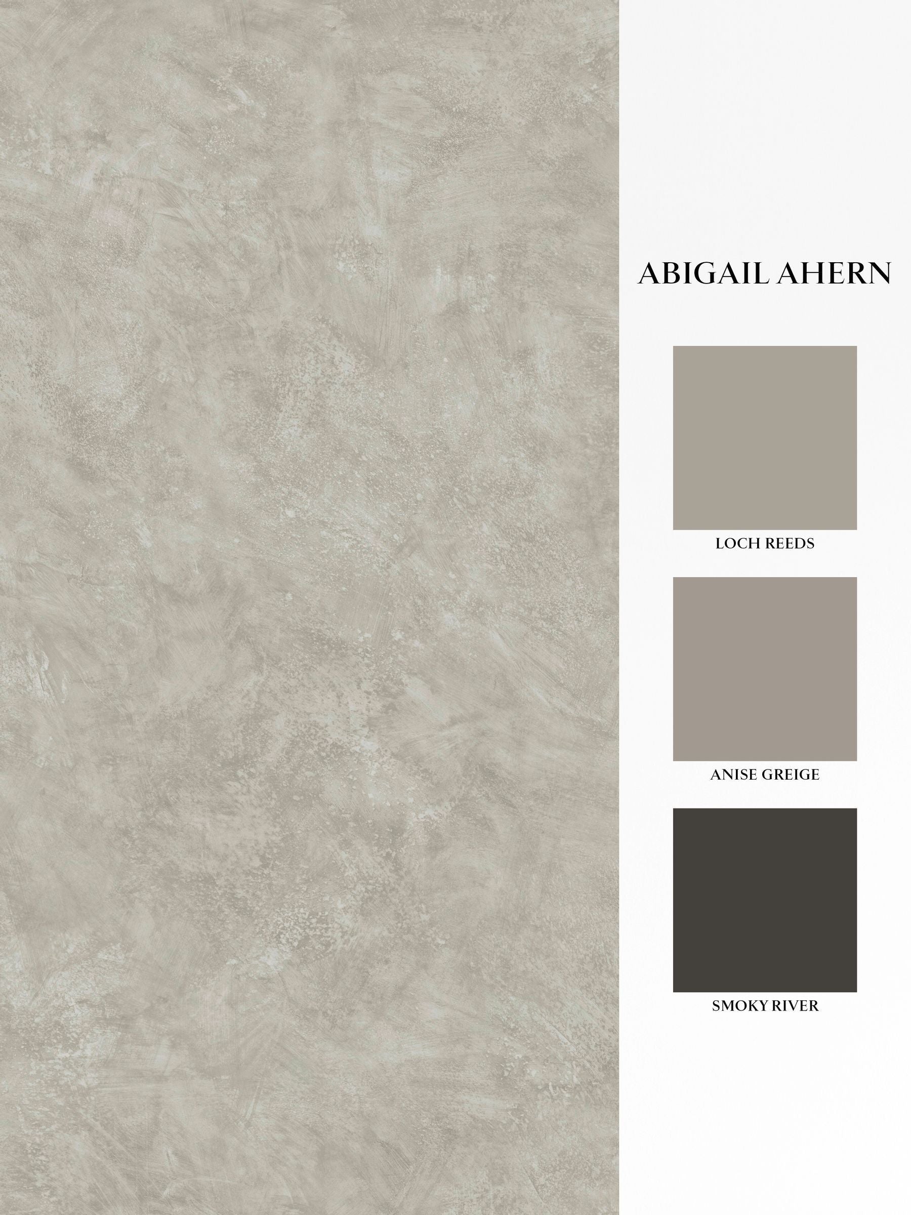 Abigail Ahern Greige Urbanite Tadelakt wallpaper sample A4 (British brand)