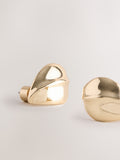 Goldfarbene Bouton-Steck-Ohrringe