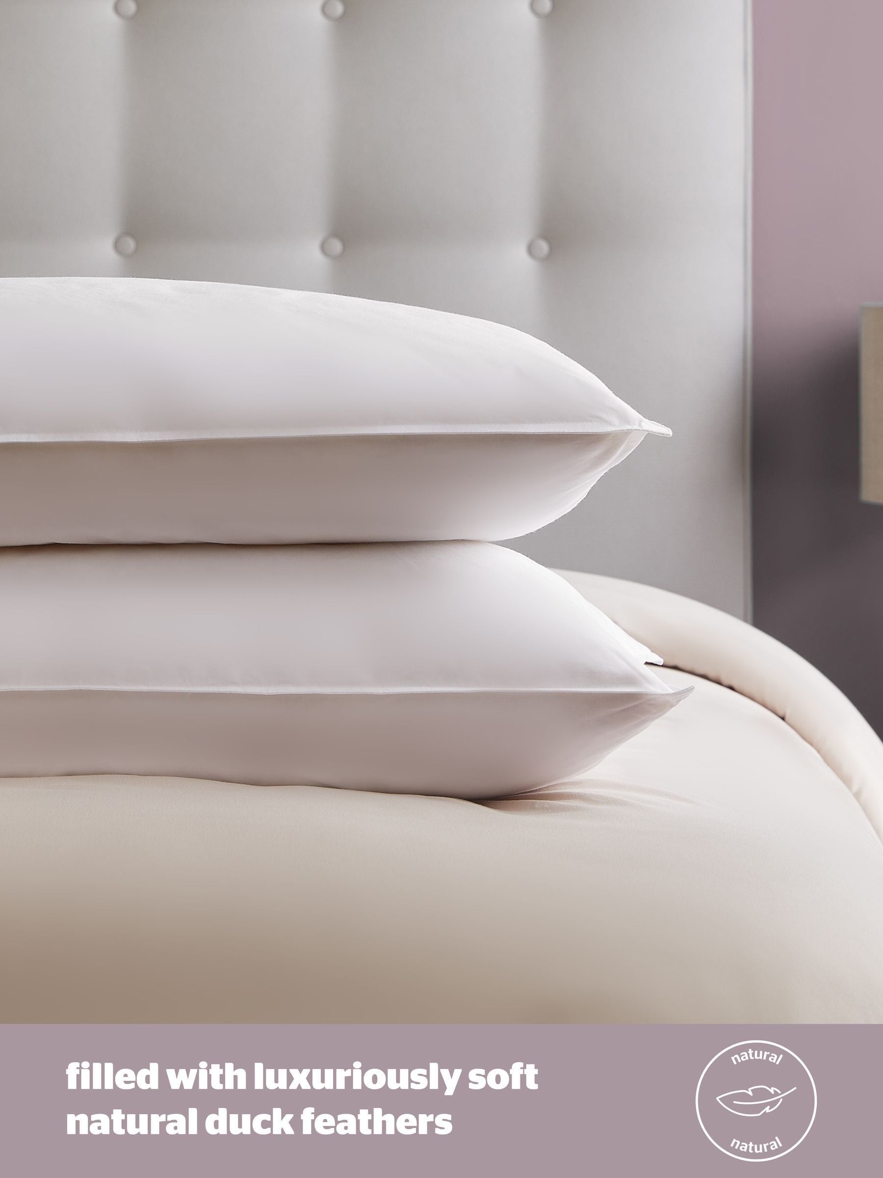 Silentnight duck down pillows set of 2 (British brand)