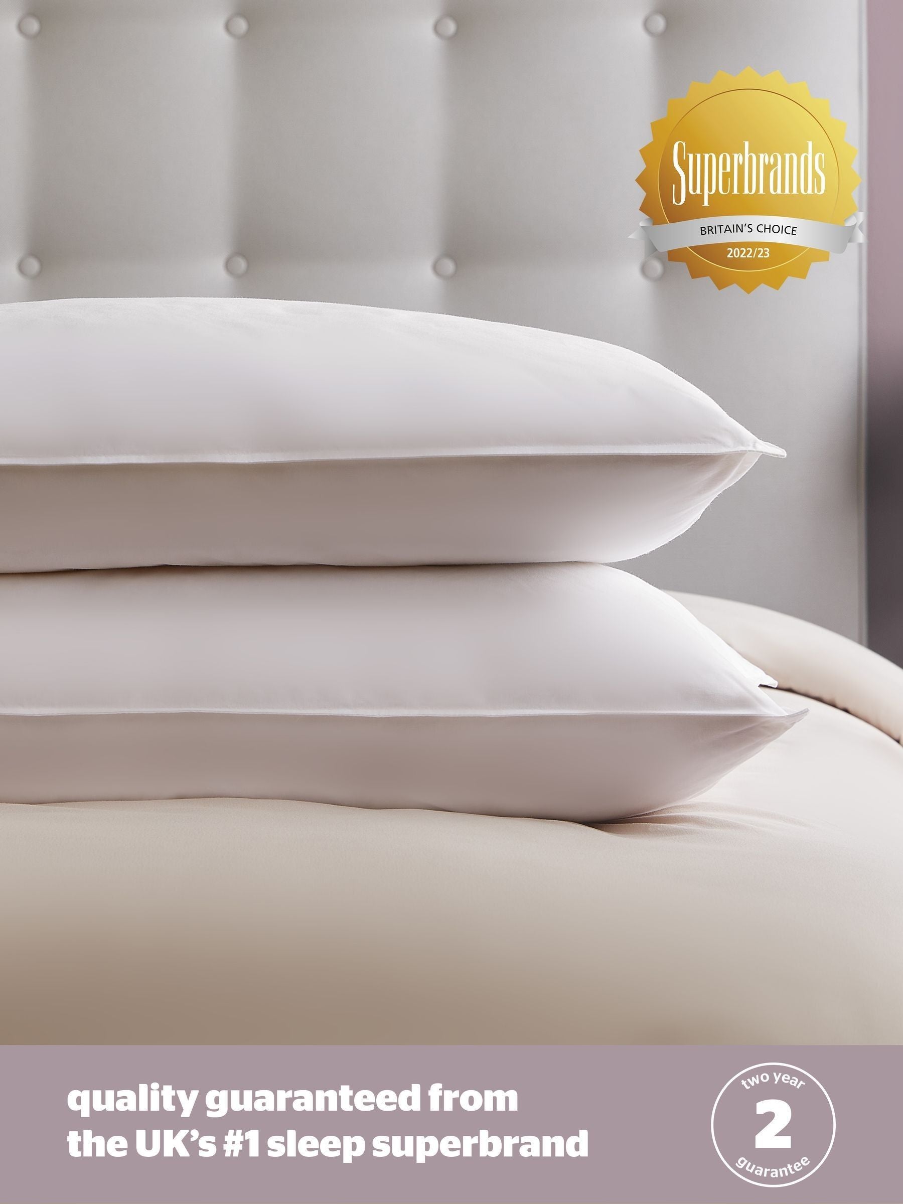 Silentnight duck down pillows set of 2 (British brand)