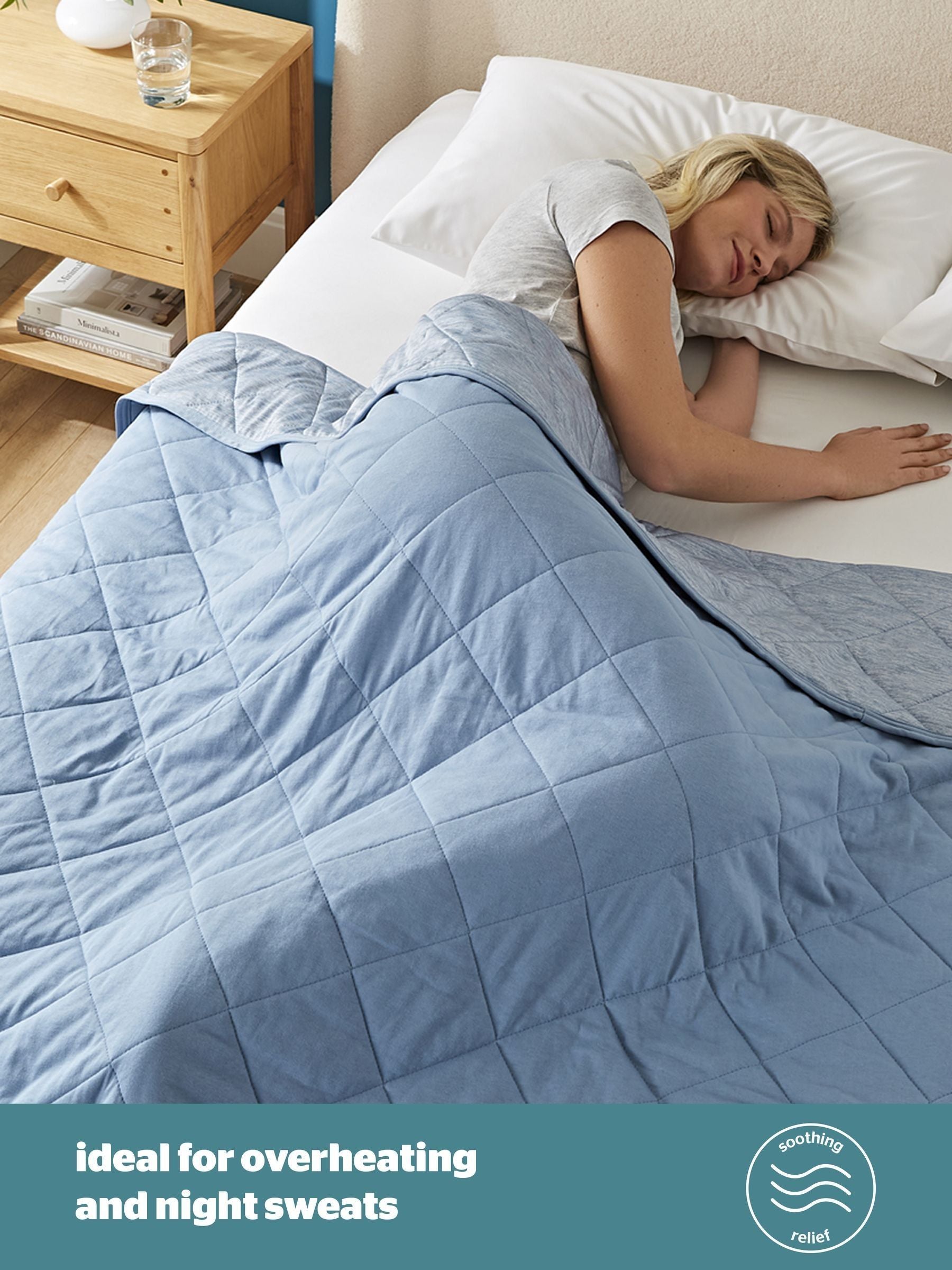 Silentnight Blue Restore Cooling Throw 152x178cm - British product