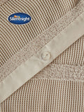 Silentnight Natural Textured Waffle Duvet Cover Set (British brand)