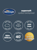 Silentnight blue quilted bedspread 150x200cm, imported from the UK