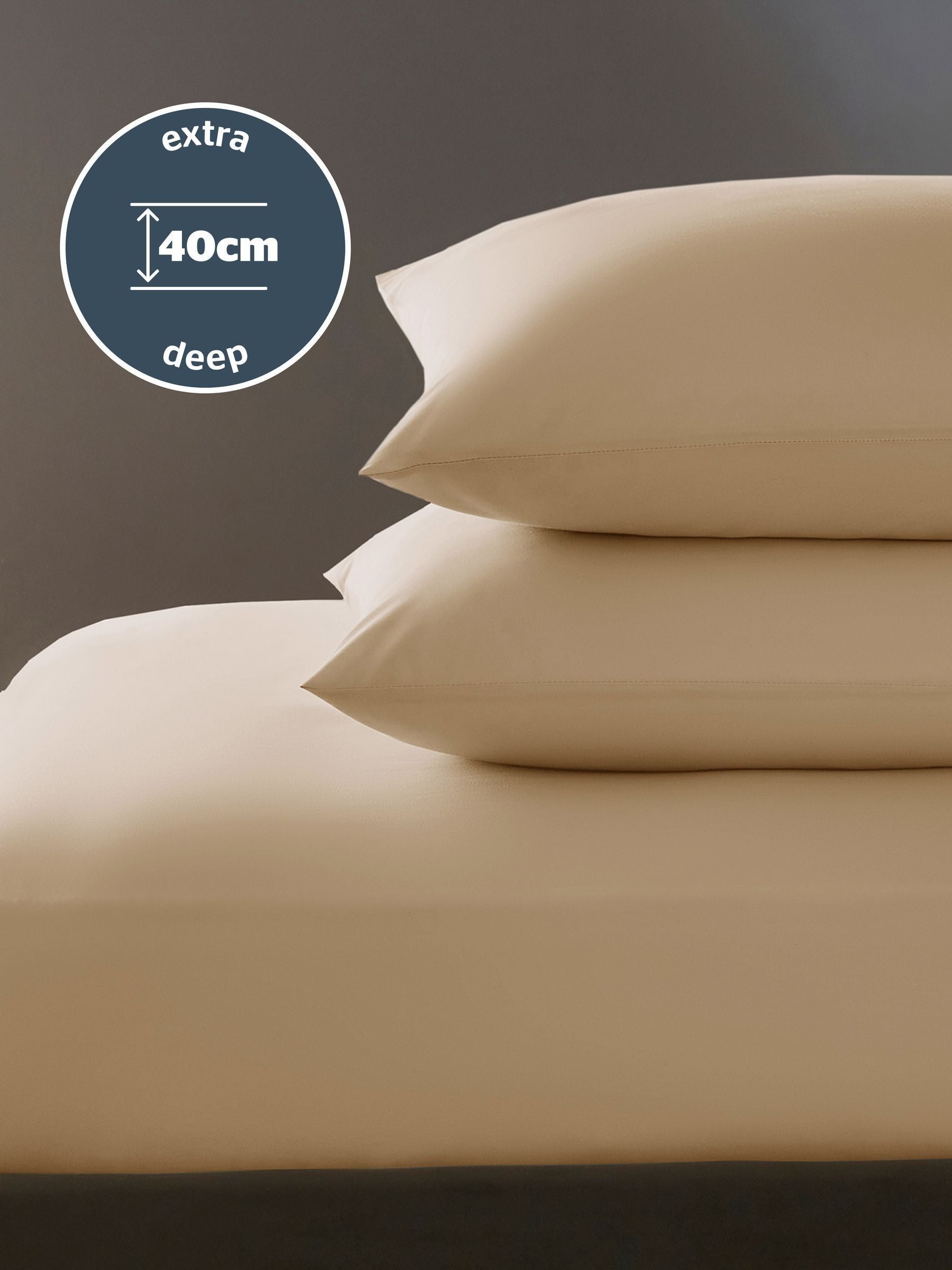 Silentnight extra deep pure cotton fitted sheet 40cm (British brand)