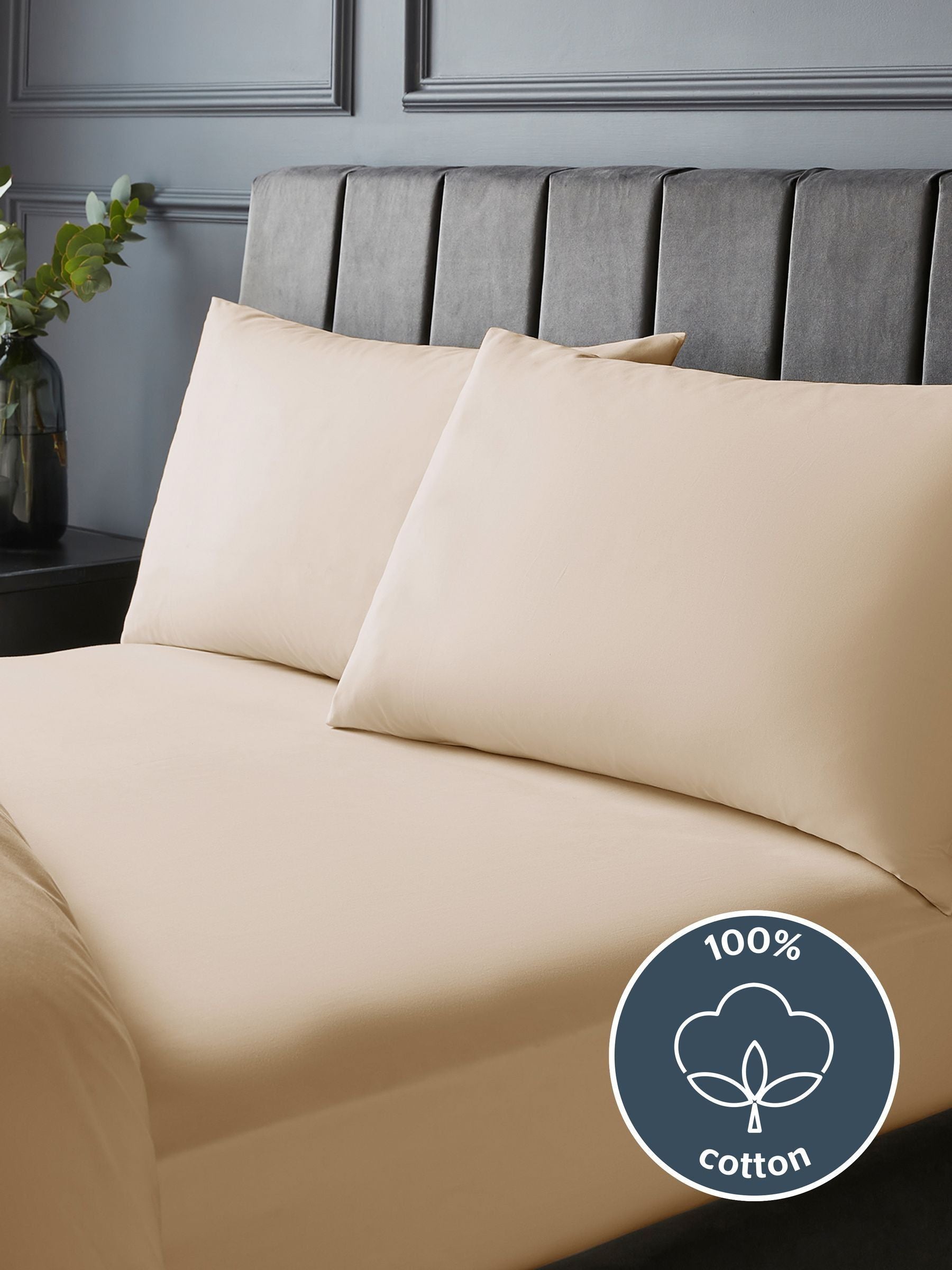 Silentnight extra deep pure cotton fitted sheet 40cm (British brand)