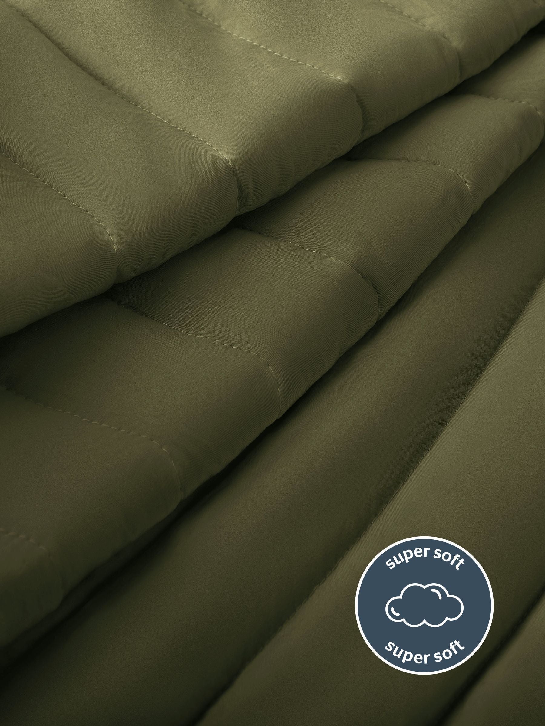 Silentnight green quilted bedspread 150x200cm (British brand)