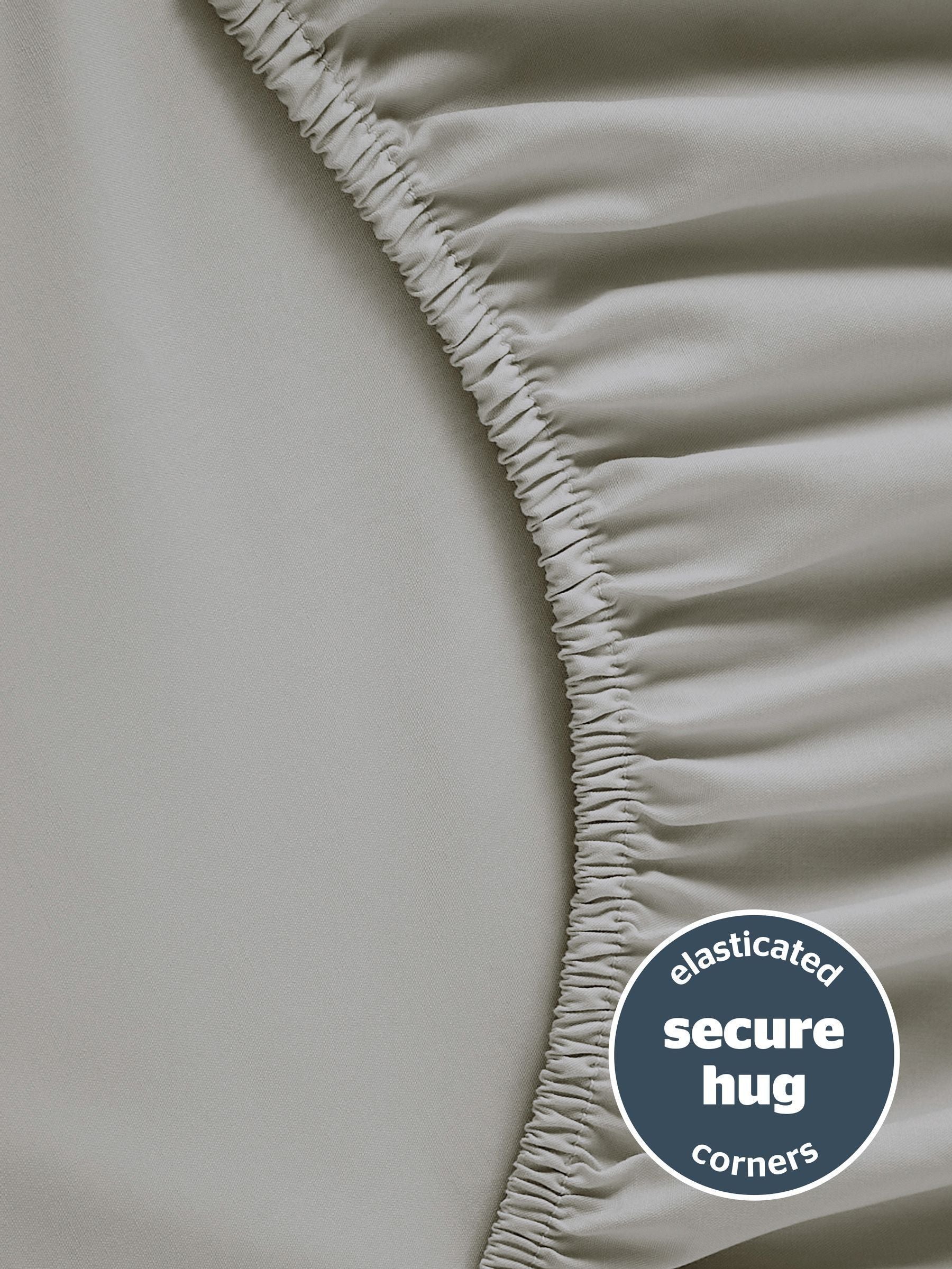 Silentnight light grey pure cotton 40cm extra deep fitted sheet (British brand)