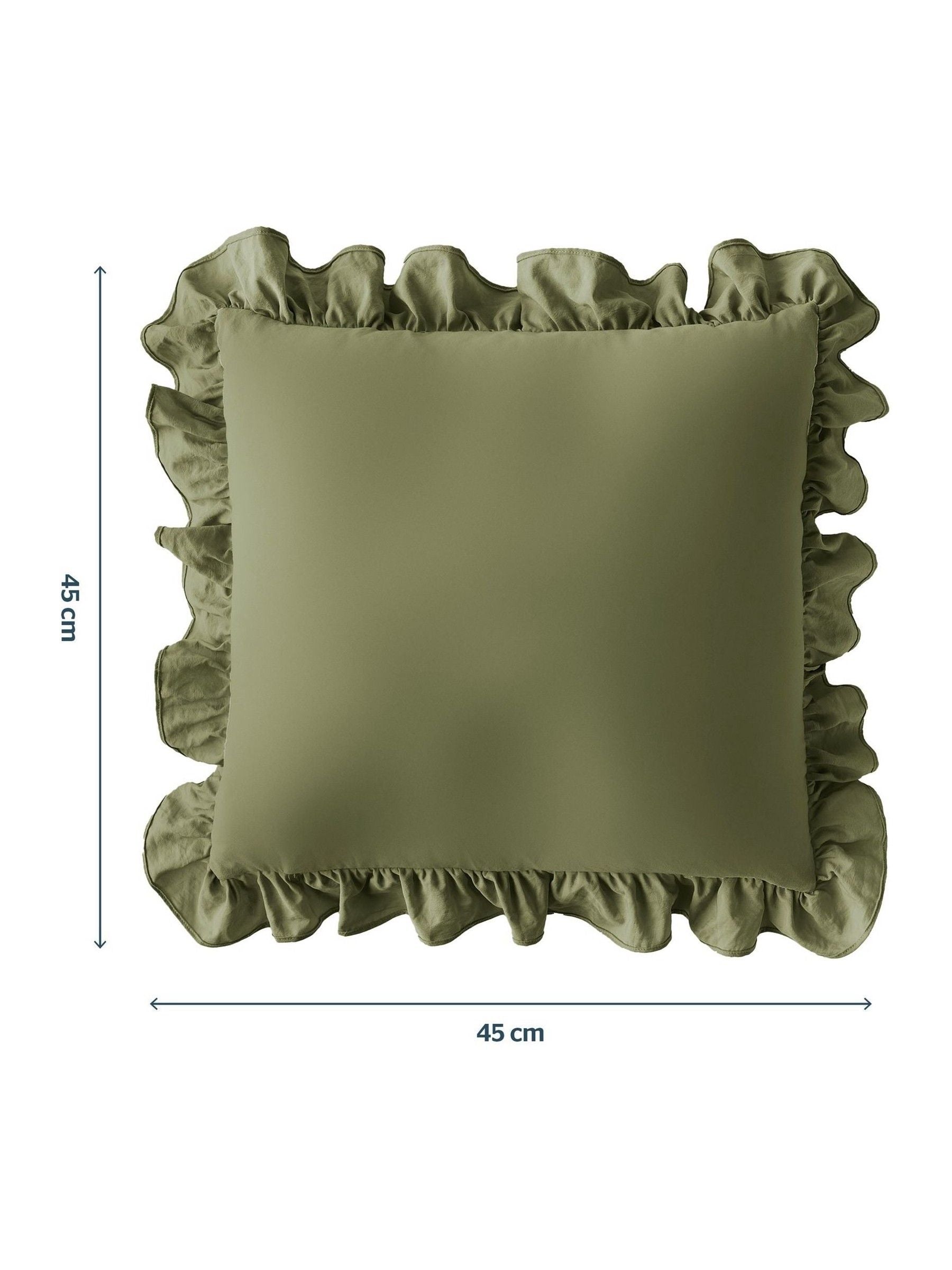 Silentnight ruffle edge cushion 45x45cm, imported from the UK