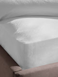 Silentnight White Cotton Rich T180 Washed fitted sheet (British brand)