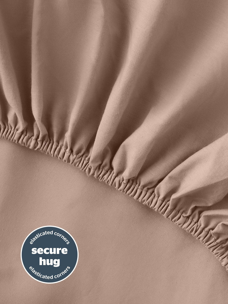 Silentnight Natural Cotton Rich T180 Washed Fitted Sheet (British brand)