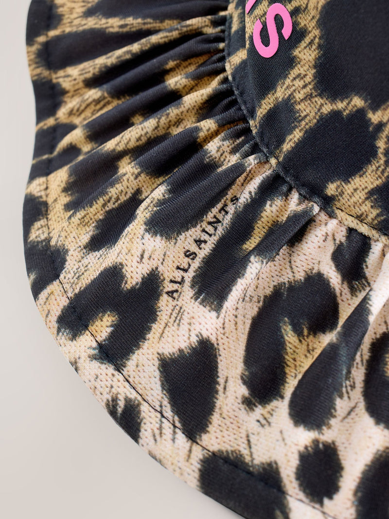 AllSaints leopard logo younger swim hat, UK version