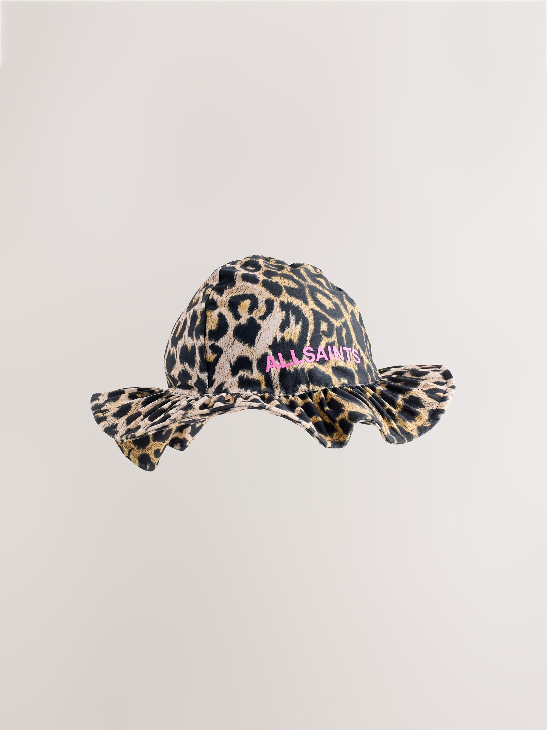 AllSaints leopard logo younger swim hat, UK version