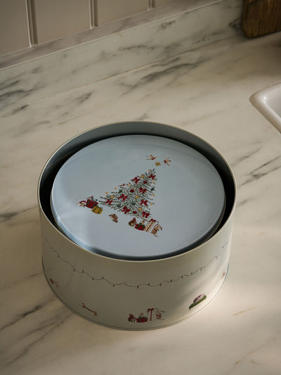 Sophie Allport, lot de 3 moules à gâteaux de Noël gris et bleus.