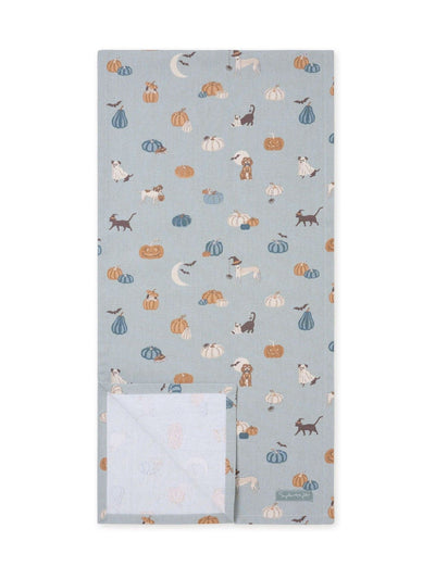 Next Sophie Allport Soft Teal Paws & Pumpkins Cotton Table Runner 280cm x 35cm- Buy online at McGrocer
