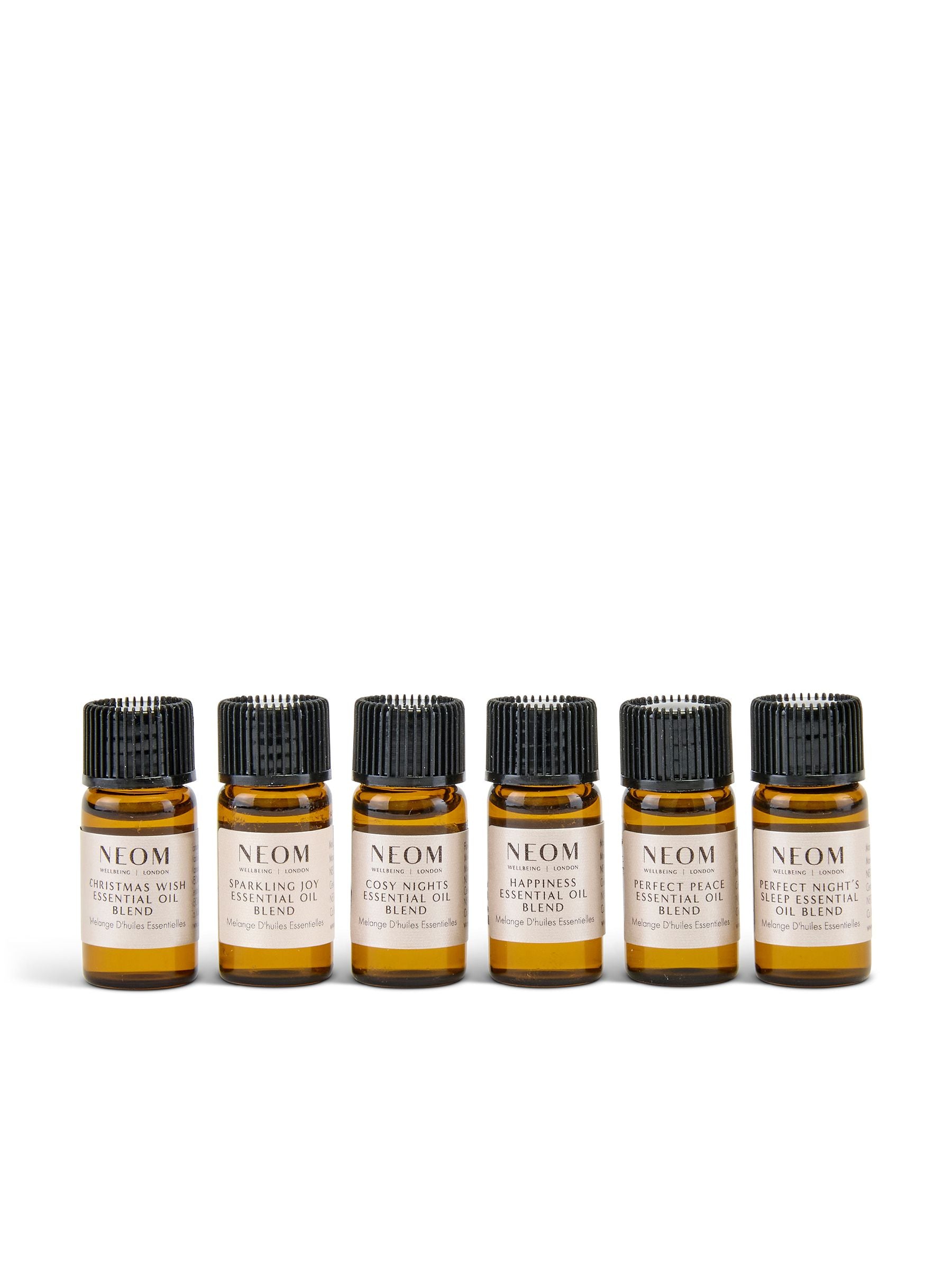 Coffret découverte d'huiles essentielles NEOM 6 x 3 ml, importé du Royaume-Uni