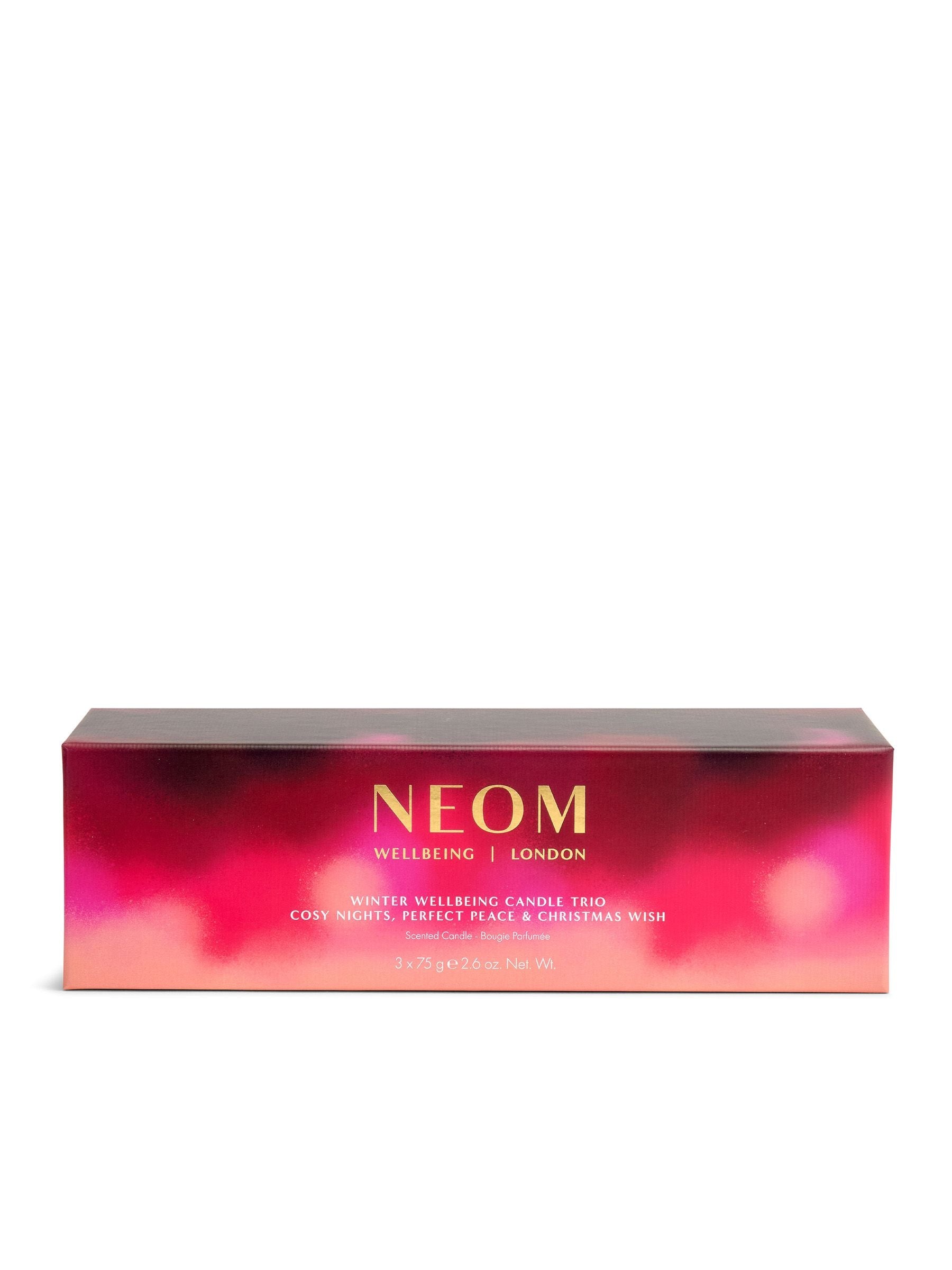 Neom Winter Wellbeing candle trio set 75g (British brand)