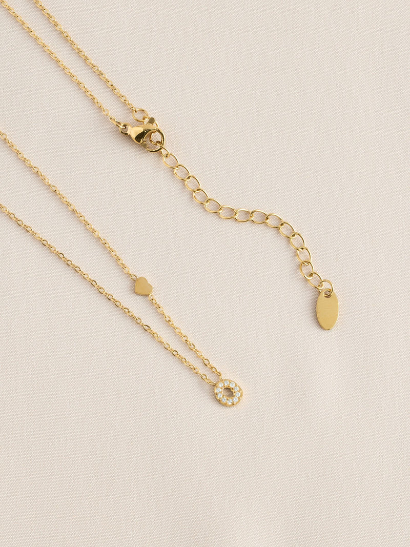 Gold tone stainless steel initial necklace, imported from the UK