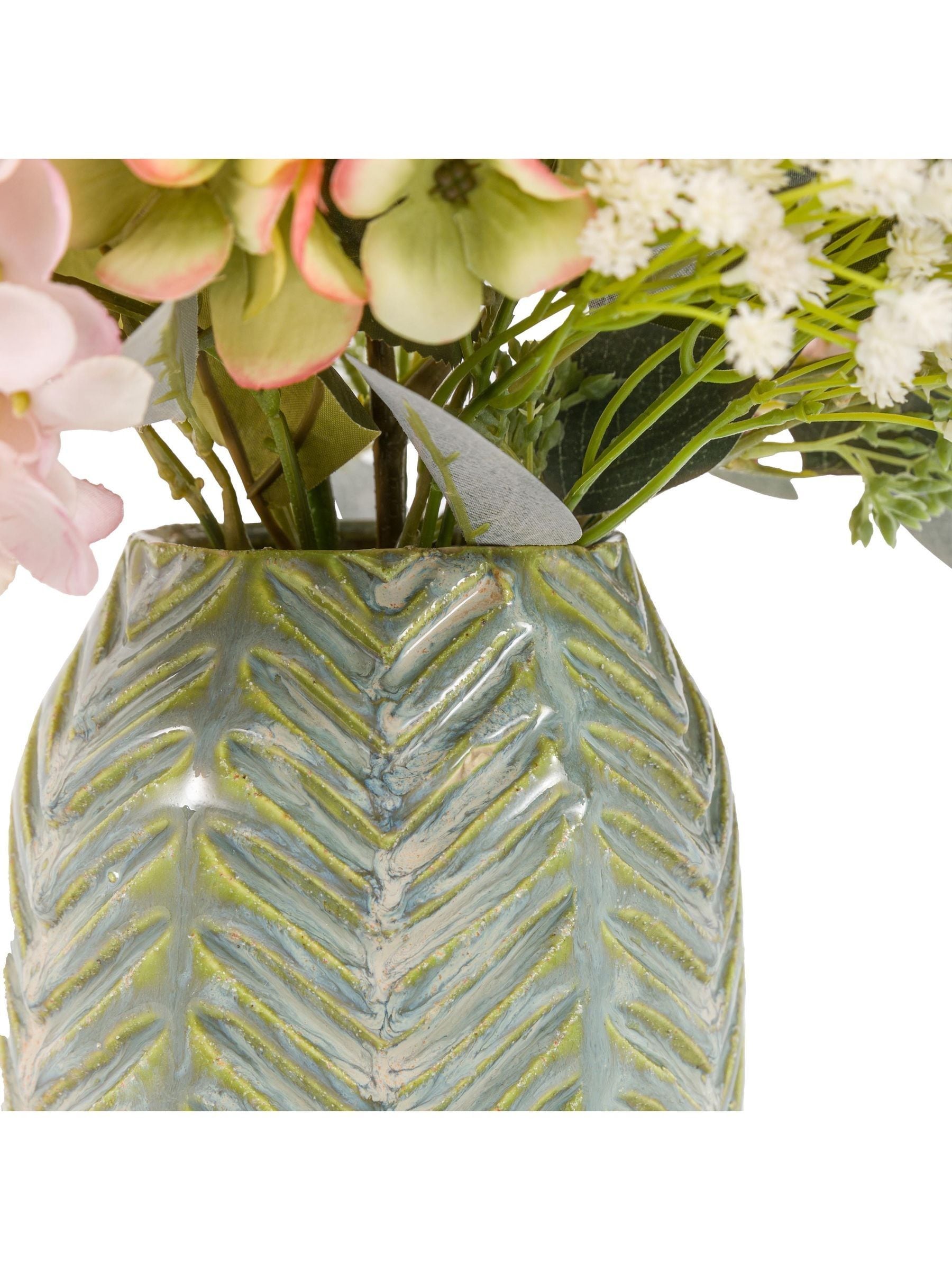 Gallery Home artificial hydrangea vase arrangement 38cm, UK version