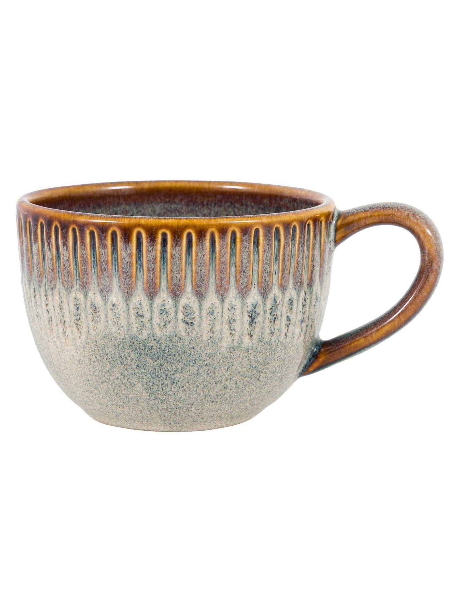 Gallery Home ceramic ridged mugs set of 4, UK version