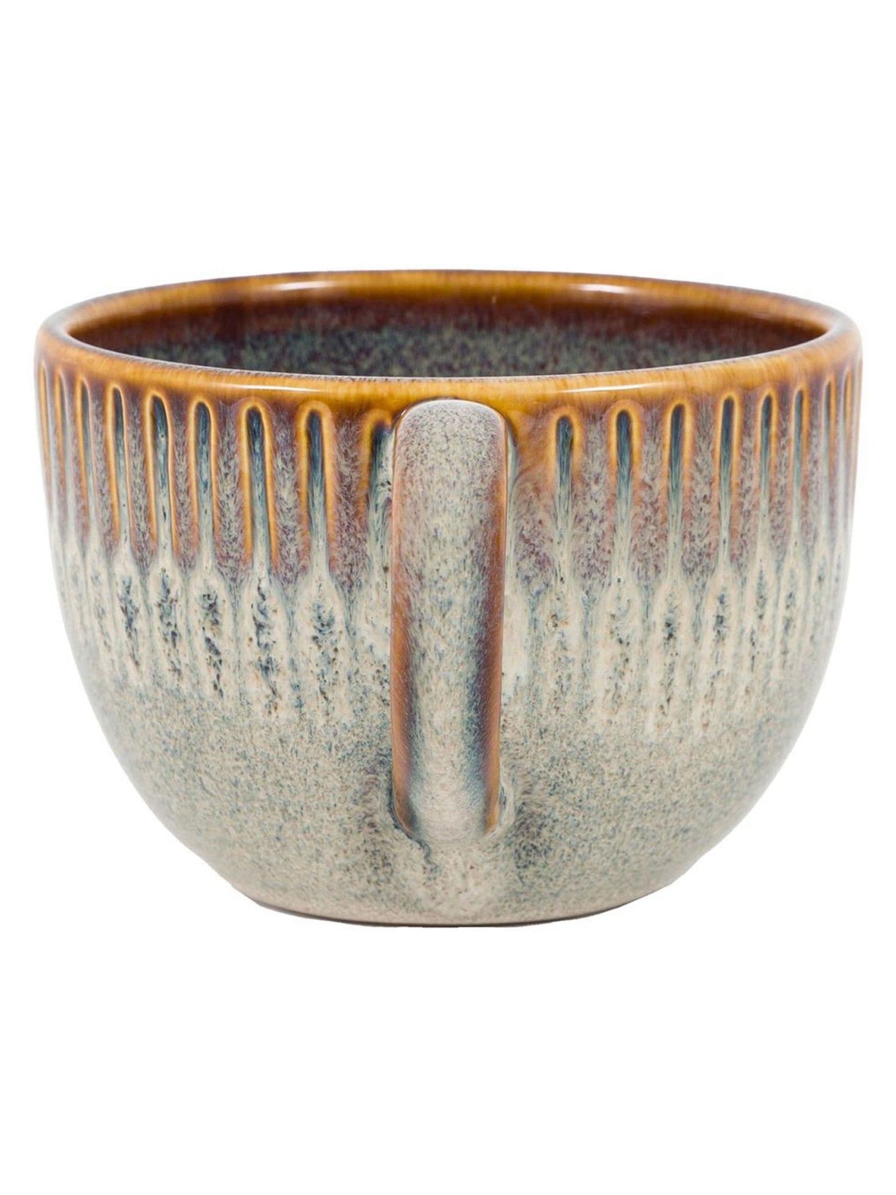 Gallery Home ceramic ridged mugs set of 4, UK version