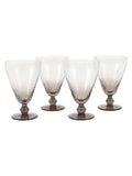 Gallery Home set of 4 smoked grey swirl wine glasses - British product