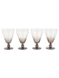 Gallery Home set of 4 smoked grey swirl wine glasses - British product