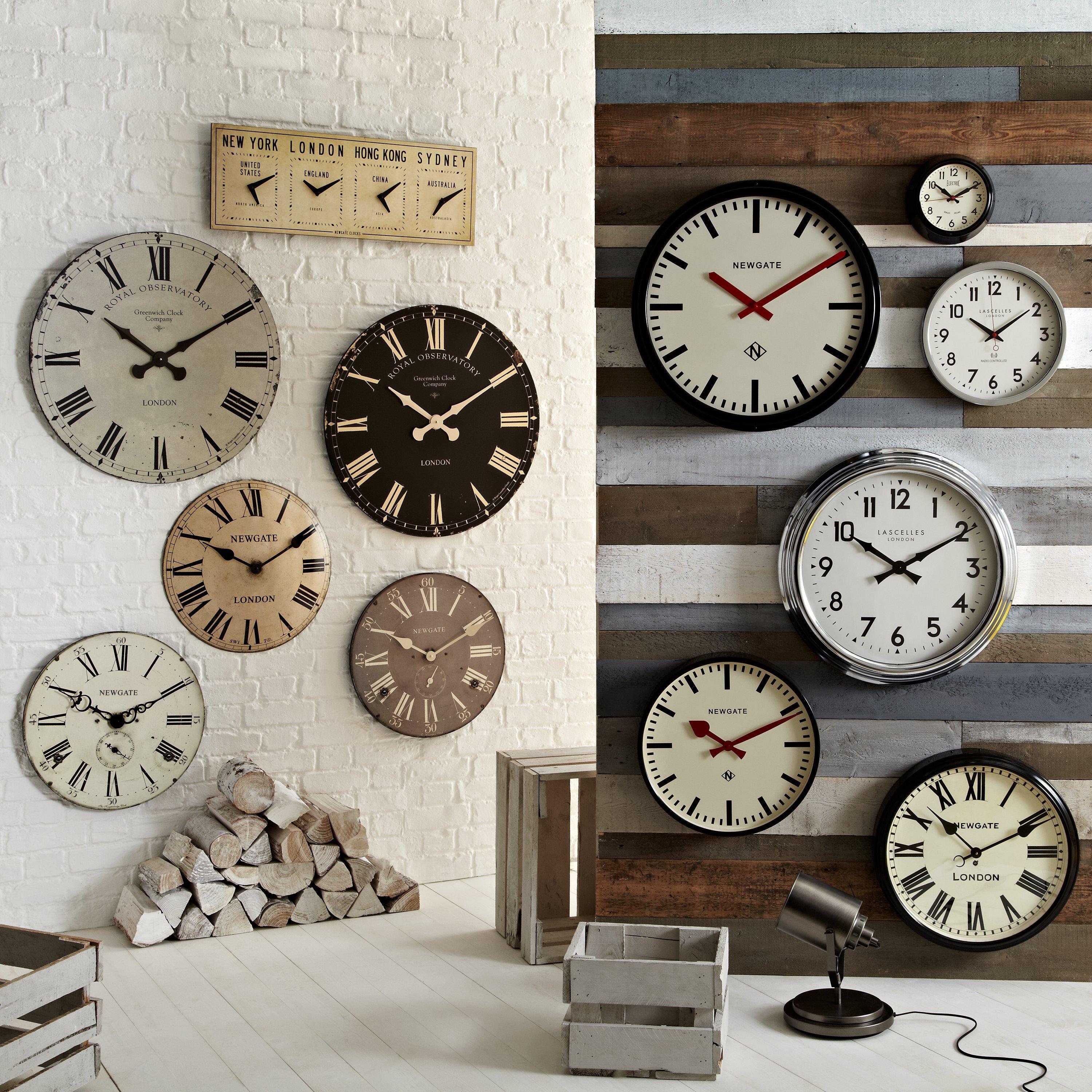 Newgate Clocks Putney wall clock 45cm black (British brand)
