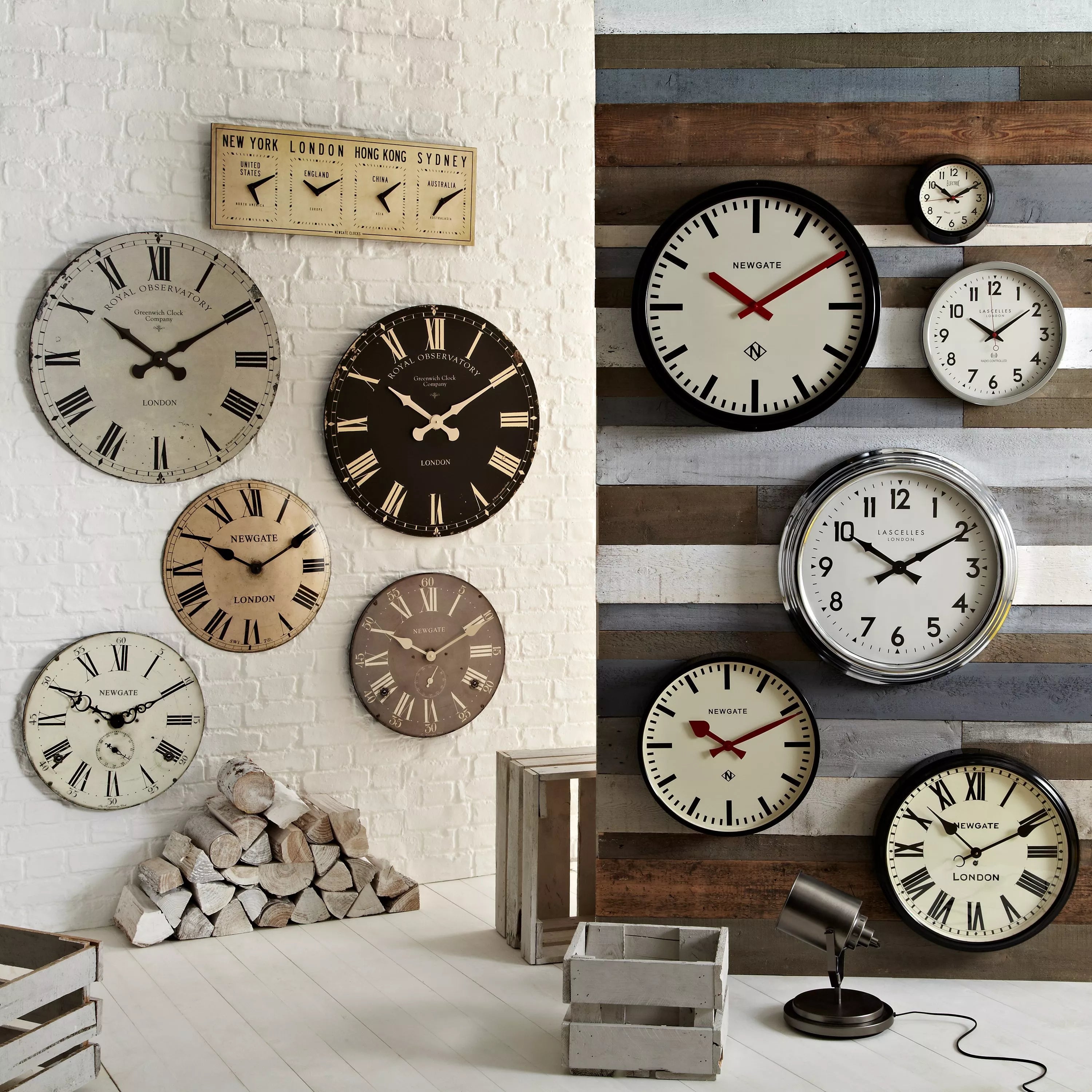 Newgate Clocks Putney wall clock 45cm black (British brand)