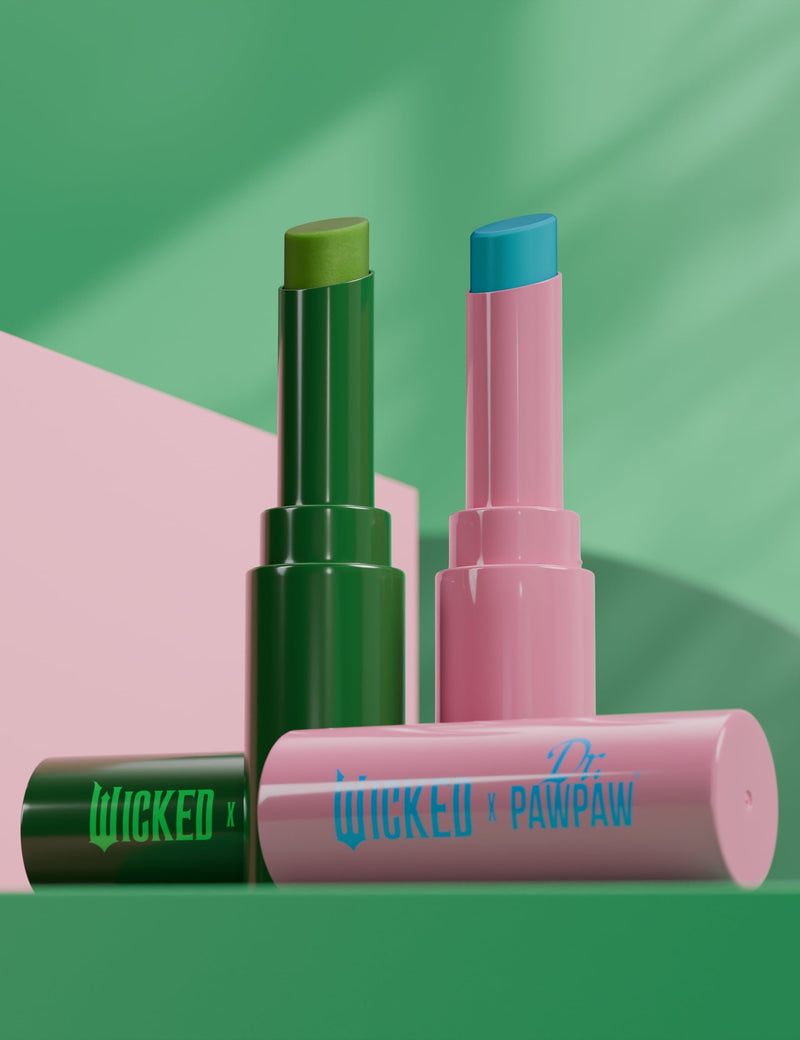 Dr Pawpaw Wicked lip balm duo Glinda-fied and Elphie - British product