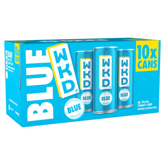 WKD Blue Alcoholic Ready to Drink Multipack 10 x 250ml - McGrocer