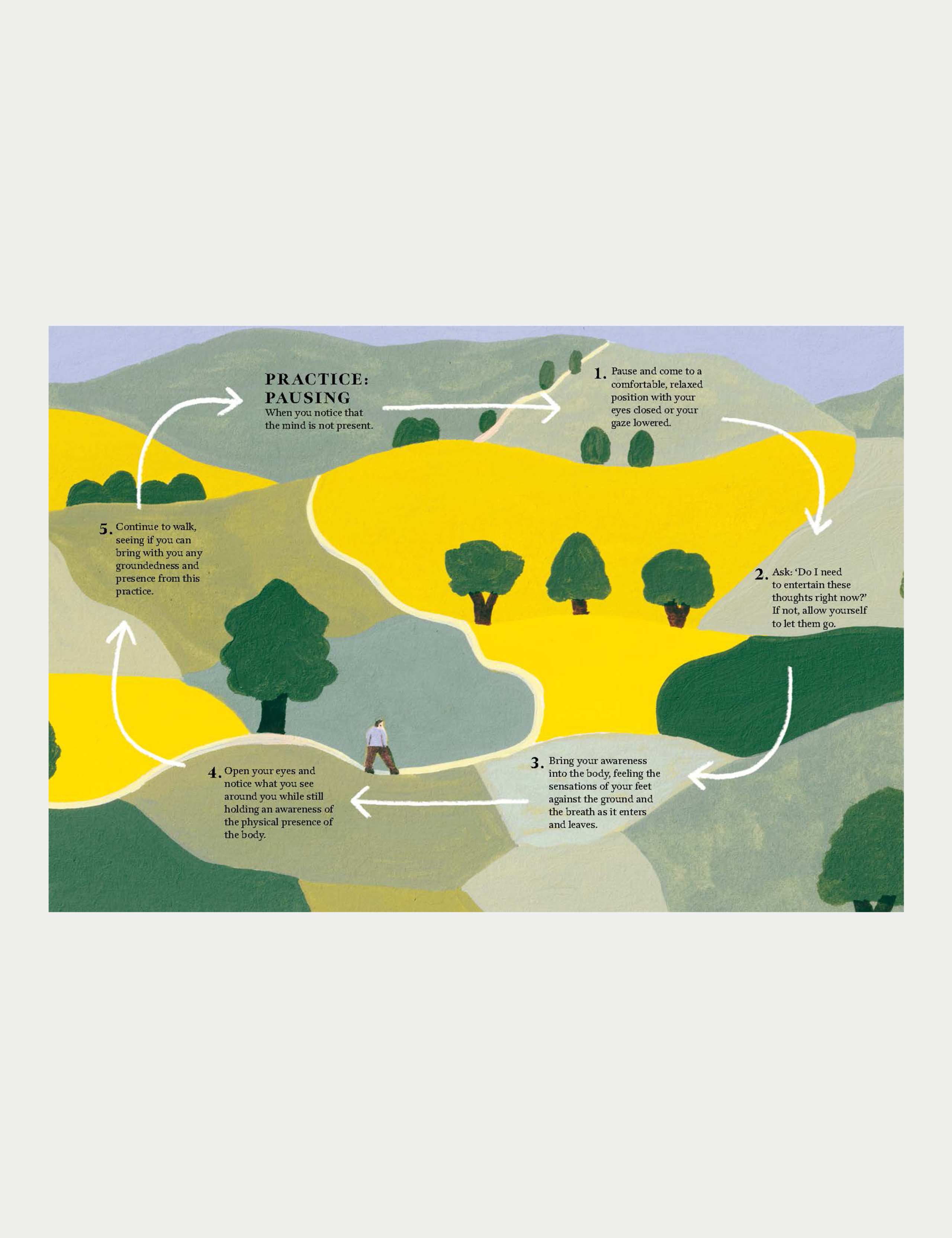 Walk Mindfulness Book by Sholto Radford (British brand)