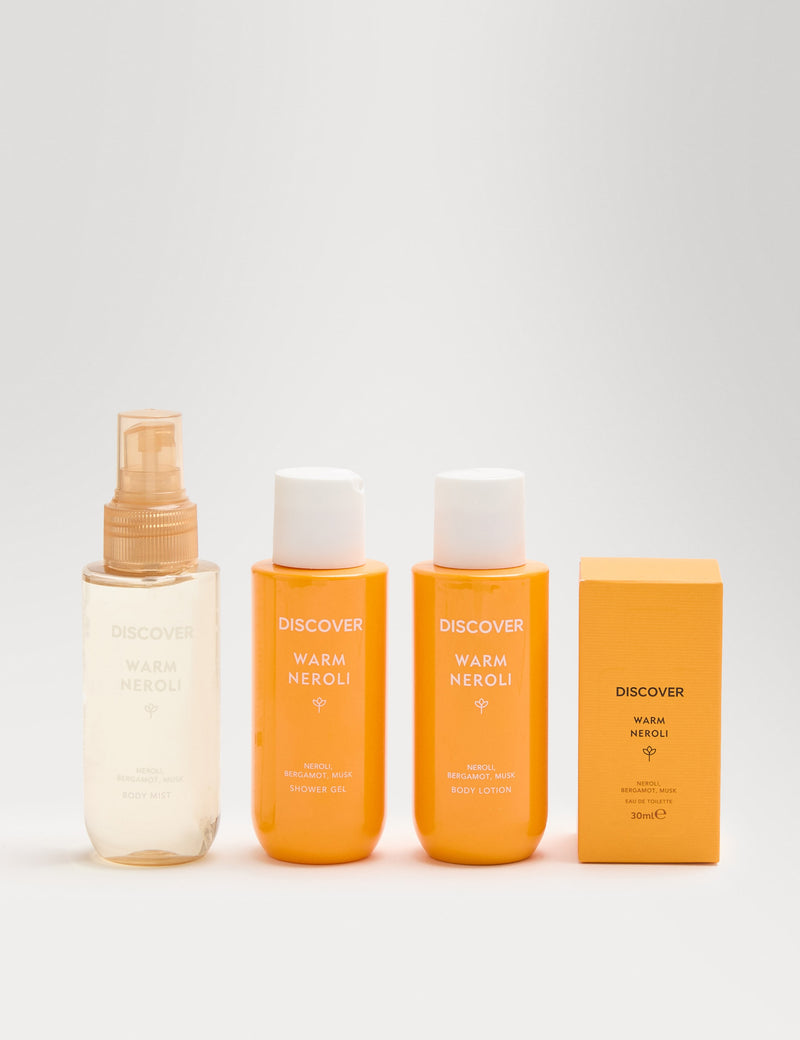 Warm Neroli bath and body gift set (British brand)