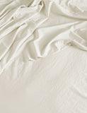 Bedfolk washed cotton flat sheet 300 thread count, imported from the UK